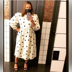 Puffy sleeve Polka Dots dress
